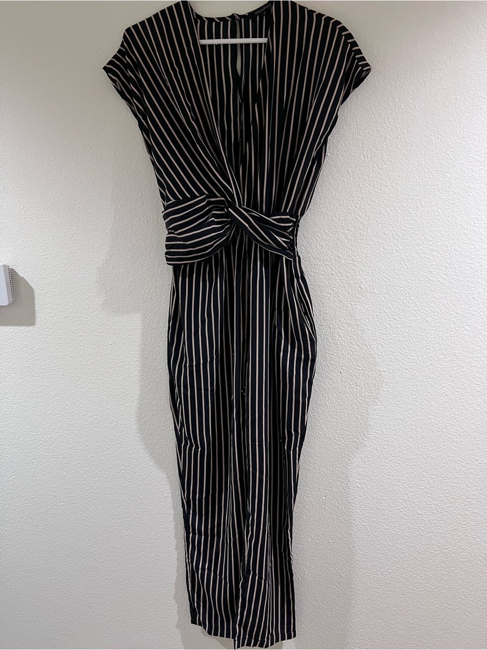 Striped Twist-Waist jumpsuit